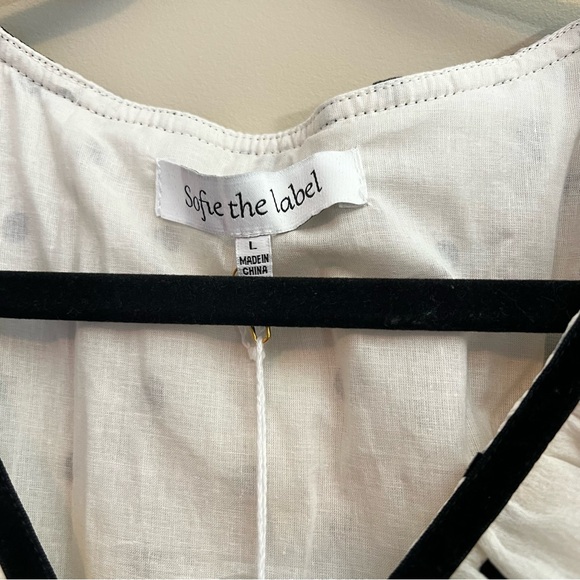 Polka Dot Ruffle Mini Dress - Black and White NWT - Picture 6 of 8